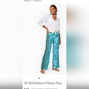 Lilly Puliizer Pants Bennet Blue Size Large